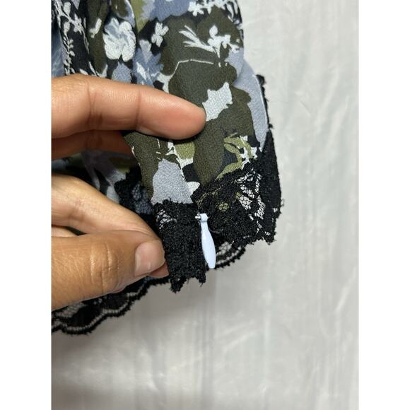 VTG 90s Silk Floral Lace Cami Tank Top Y2K Coquette Cottagecore Romantic Grunge - Picture 4 of 10